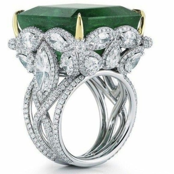 Statement Ring Huge Bauble Green Princess Stone🌻 - Picture 1 of 5